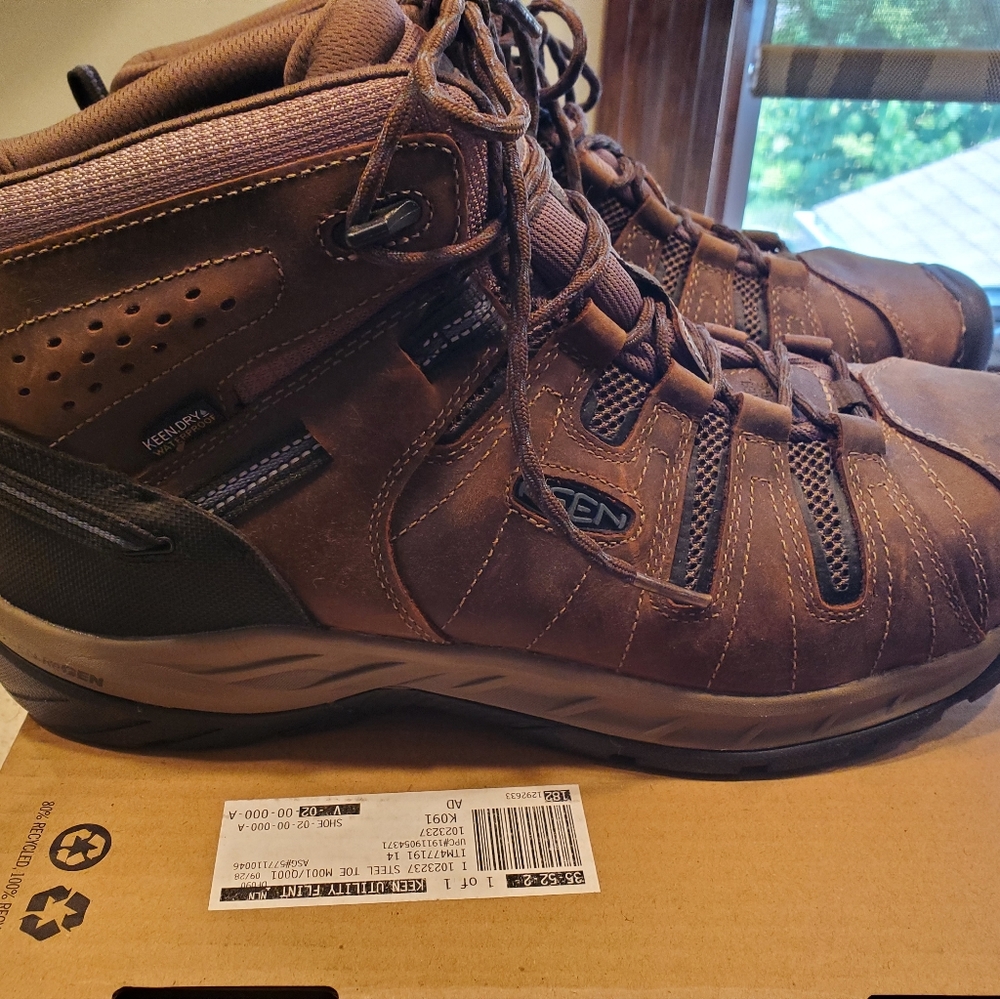 Keen steel toe waterproof work boot